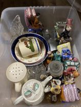 A box of collectible ceramics and other. Collection only.