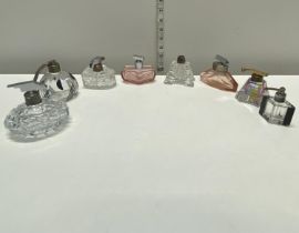 A selection of art deco period perfume atomizers