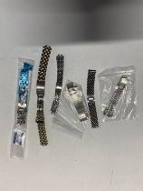 A selection of new watch straps