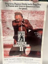 A vintage "French Connection II" movie poster