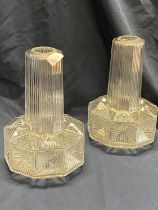 Two 1930's glass lamp shades