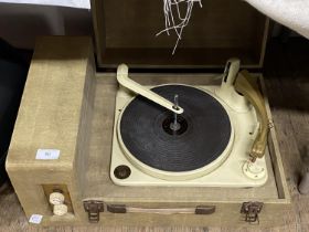 A early Dansette record player (untested). shipping unavailable.