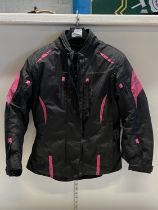 A ladies Frank Thomas motorbike jacket size M
