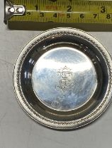 A hallmarked for Cairo 1942 900 silver pin dish