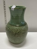 A vintage Denby pottery vase H33cm