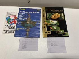 A 1977 Ryder Cup programme signed by various players including Jack Nicholas, Tony Jacklin and