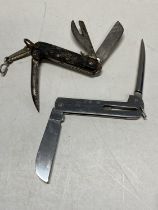 Two Marlin Spike fishing pocket knifes including a Rostfrei