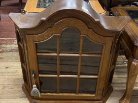 A wall hanging glazed display cabinet 70x70cm, shipping unavailable