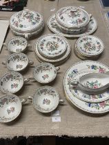 A vintage Anysley dinner service 'Pembroke pattern', shipping unavailable