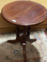 A small mahogany occasional table, shipping unavailable