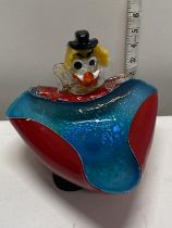 A Murano glass clown in the form of a bowl