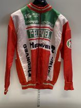 A vintage cycling racing jacket (slight fraying to one sleeve)