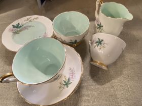A Queen Anne bone china tea service 'Louise' pattern