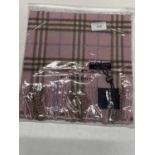 A new with tags Burberry 100% lambs wool pink long scarf 166 x 38cm