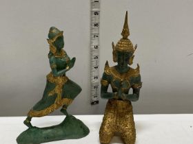 Two cast metal Oriental figures
