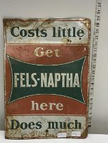 A vintage 'Fels-Naptha' advertising tin plate sign