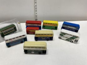 A job lot of assorted die-cast bus models including Corgi, Lledo