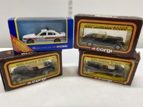 Four boxed Corgi die-cast models