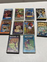 Ten assorted Spectrum game cassettes