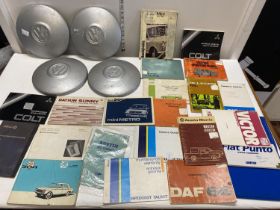 A selection of vintage automobile items