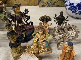 A selection of oriental figurines