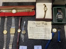 A box of various watches including ORIS