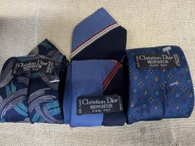 Three Christian Dior neck ties