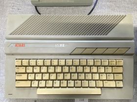 A Atari 65XE console (powers up, no leads)