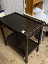 A mahogany butlers tray/card table, shipping unavailable