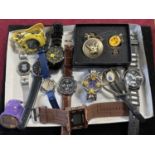 A job lot of assorted time pieces