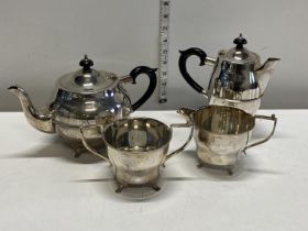 A vintage silver plated tea set