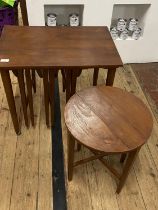 A mid century Paul Hundevad set of four teak nesting table, shipping unavailable