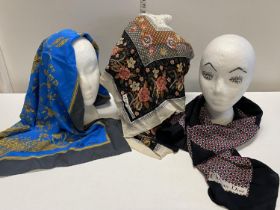 Three scarves John Patou and Christian Dior