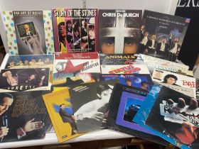 A selection of mixed genre LP records