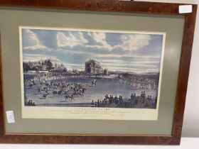 A print of Doncaster races with inscriptions 44x59cm , shipping unavailable
