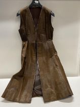 A ladies hide longline waistcoat