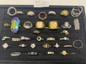 A large selection of dress rings