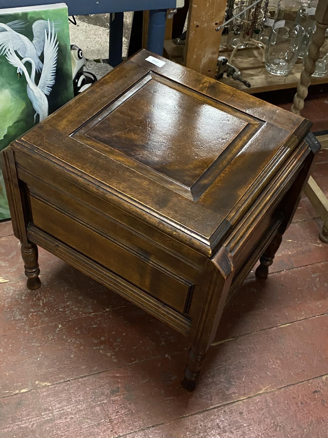 A antique Victorian mahogany commode, shipping unavailable