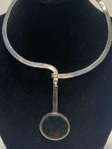 A unusual 925 silver necklace and pendant