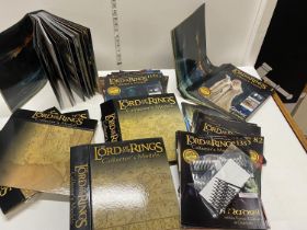 A job lot of Lord of the Rings collectors folders and magazines