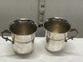 Two 925 silver cups. 122 grams.