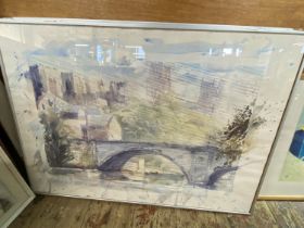 A signed original watercolour by Derek Dalton dated 1986 'Part of the wear series entitled Durham