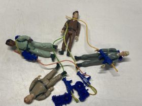 Four 1984 Ghostbuster figures