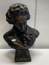 A large ceramic bust of Beethoven h65cm, shipping unavailable