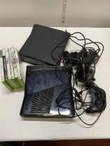 Two XBOX 360's and controllers with selection of games in working order