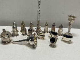 A selection of assorted quality silver plated condiments