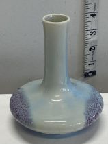 A Chinese Splash pale blue porcelain vase, with purple splash