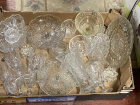 A large selection of assorted glassware's including crystal, shipping unavailable