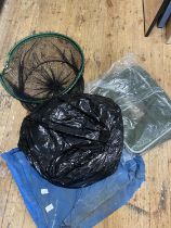 A selection of fishing keep nets shipping unavailable