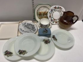 A job lot of assorted collectable ceramics including Royal Doulton, Coalport etc